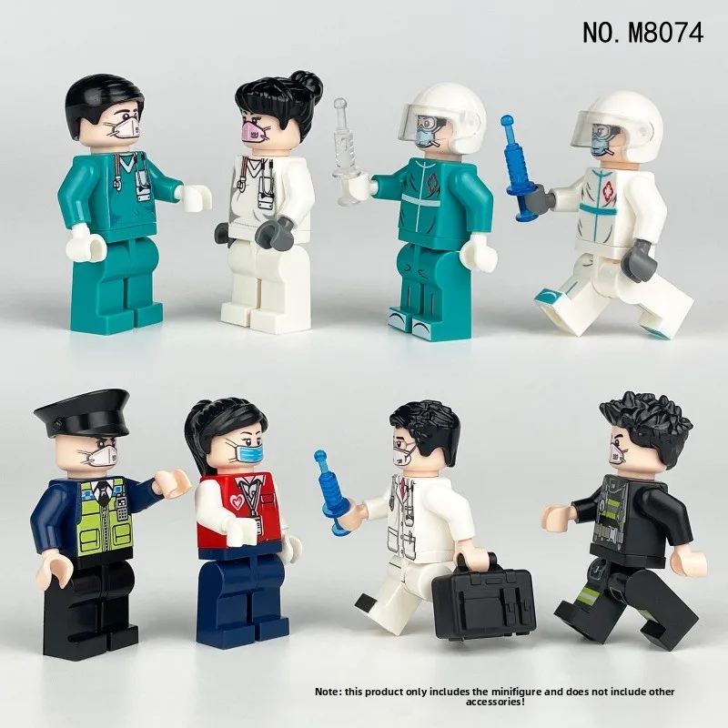 Arzt- und Krankenschwesterpuppen, Lernspielzeug, Minifiguren, humanoide Puppen, Kinderspielzeug, Geburtstagsgeschenke, Zeichentrickfiguren. – Detail 1