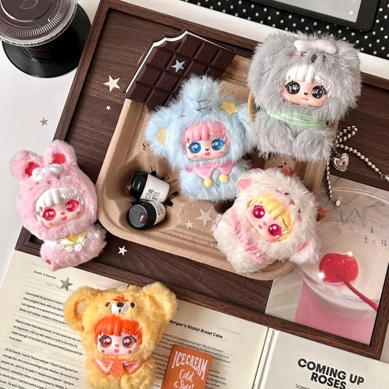 Oryginalna seria Sanmi Little Treasure Hand In Hand, urocza pluszowa zawieszka, blind box, urocza dekoracja do plecaka, zabawka, prezent-niespodzianka.