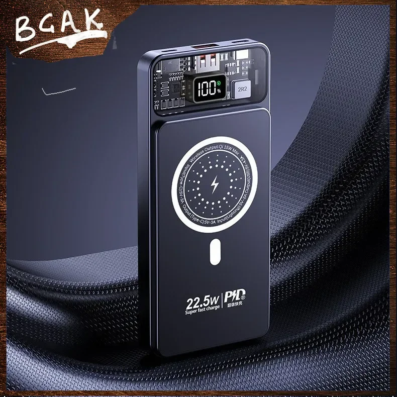 

New Style BCAK New 10000 mAh magnetic wireless power bank super fast charging universal mobile power supply BCAK