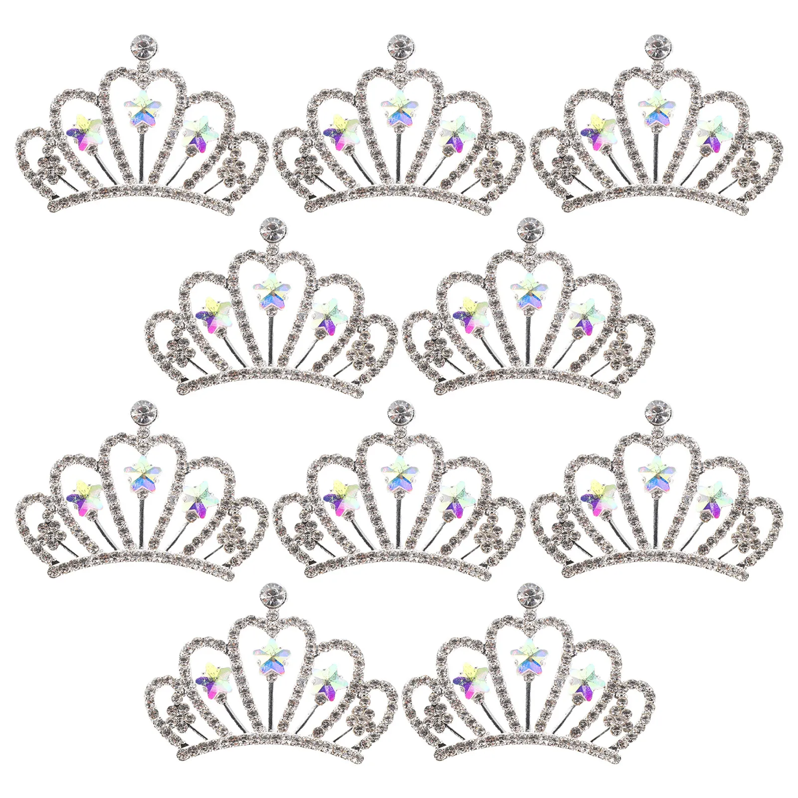 Jewelry Making Party For Adults - 10Pcs Mini Crown Rhinestone Charms Crystal