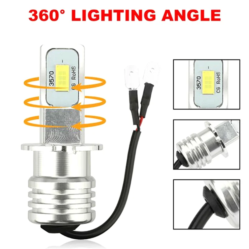 

L37A-4Pcs H3 Супер яркие светодиодные фары противотуманные фары комплект ламп дальнего света 6000K белый 10 Вт