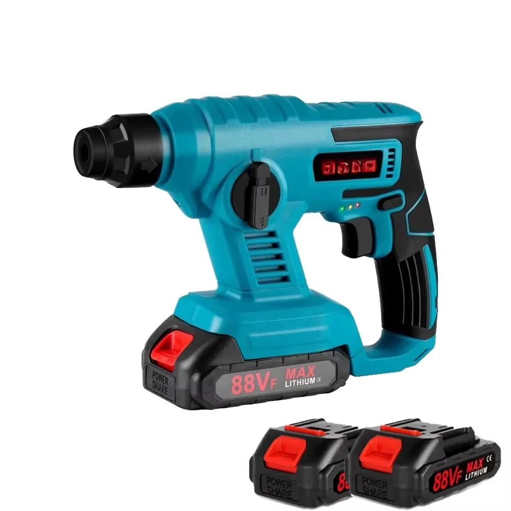 1500W Cordless Electric Hammer Impact Drill 21V Battery Power DIY Grade for Concrete/Marble for Industrial Use