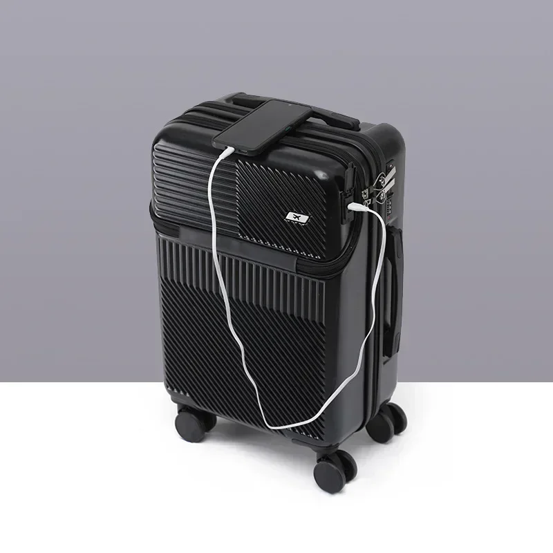 กระเป๋าเดินทางล้อลากเปิดด้านหน้าใช้ได้กับกระเป๋าเดินทางล้อลาก, กระเป๋าเดินทางล้อลากมีช่องเสียบ USB กระเป๋าเดินทางใช้รหัสผ่านสำหรับผู้ชายและผู้หญิง