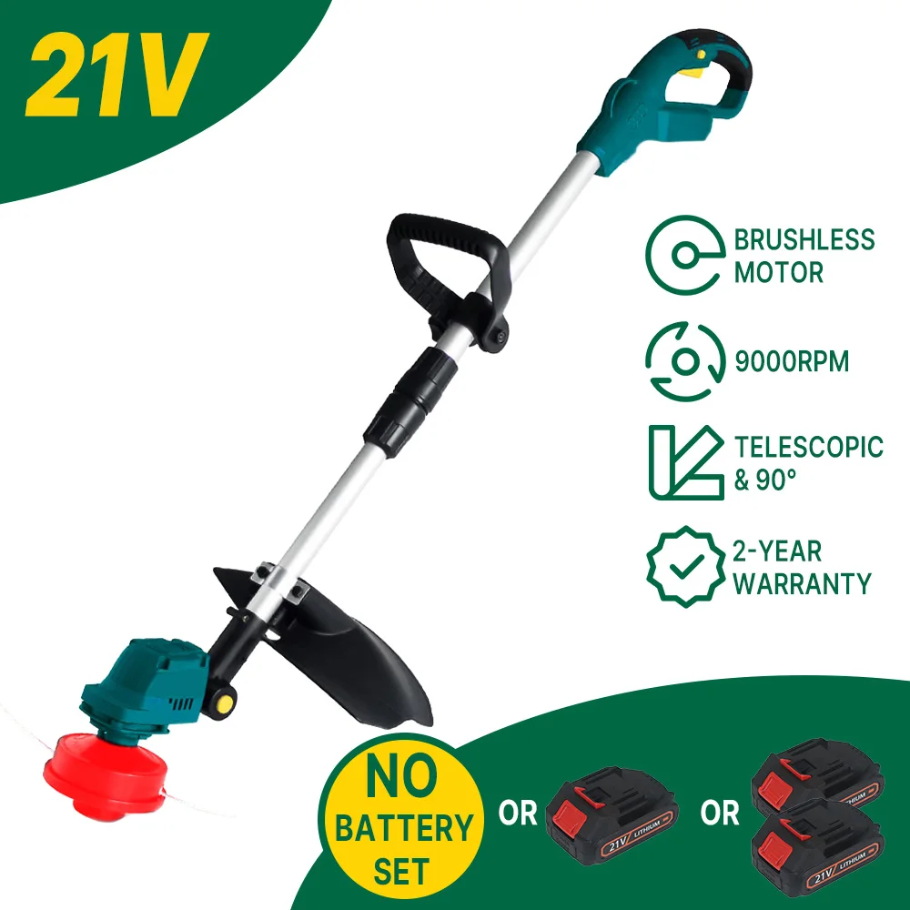 T TOVIA Brushless Electric Lawn Mower 28000RPM Cordless Grass Trimmer Length Adjustable Cutter Garden Tools Can use Makita 18V