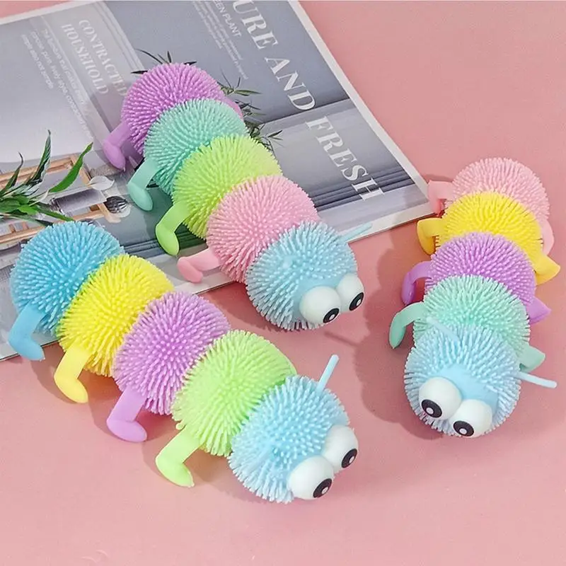 

Fidget Toy Kawaii Luminous Caterpillar Sensory Toy Puzzle Vent Anti-Anxiety Squeeze Toy For Children Adult Stress Relief Toy