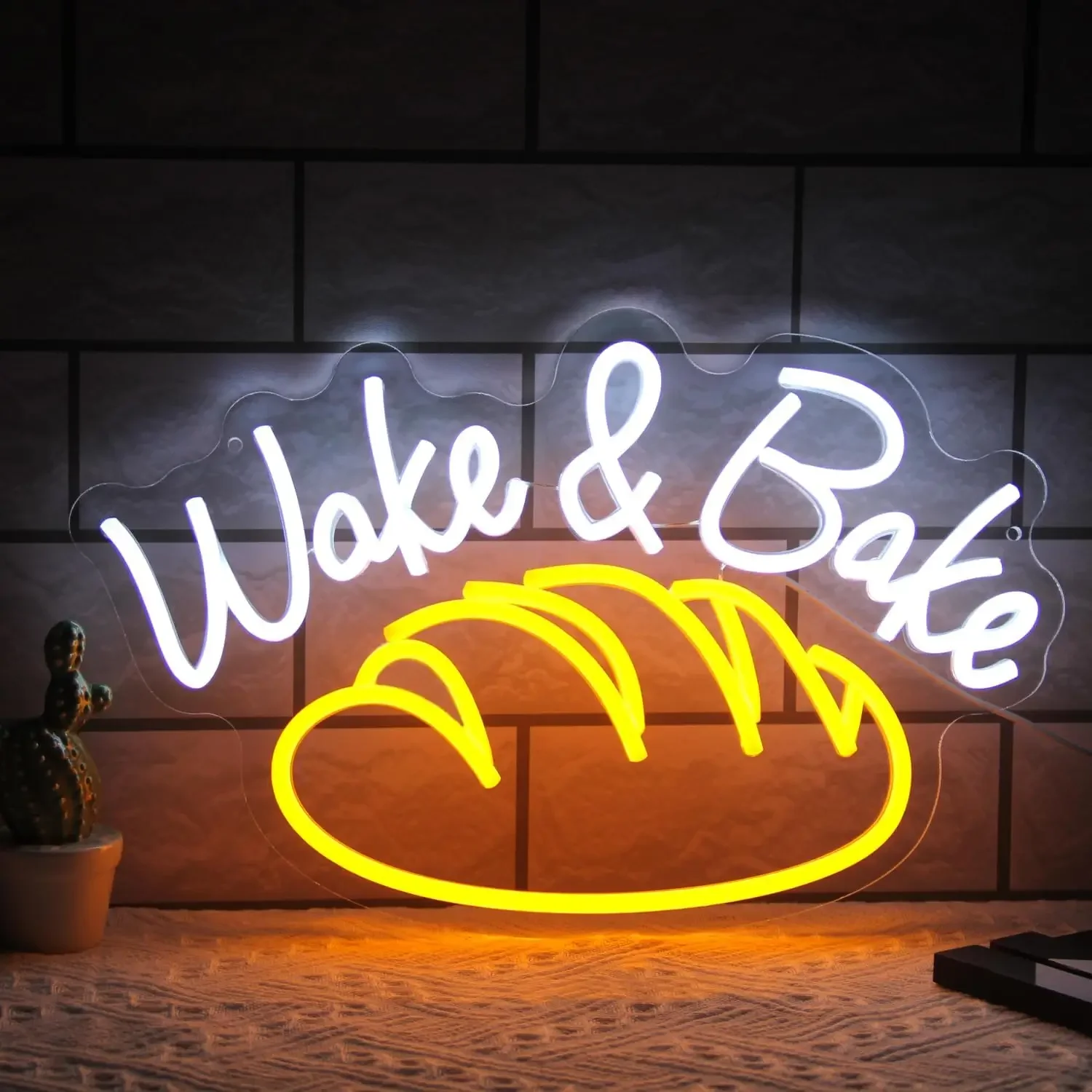 

Wake and Bake Neon Sign Shop Bakery Open LED Light Kitchen Wall Decor Suitable for Coffee Bar Kitchen Baking Dessert Shop Bakery