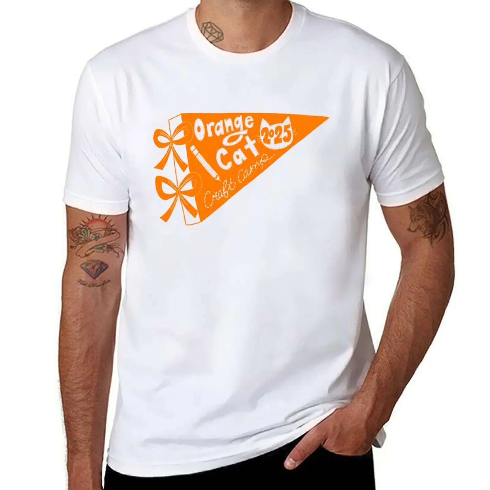 

Orange cat 2025 T-Shirt t shirt man casual t shirts designer t shirts for man slim fit T-Shirt
