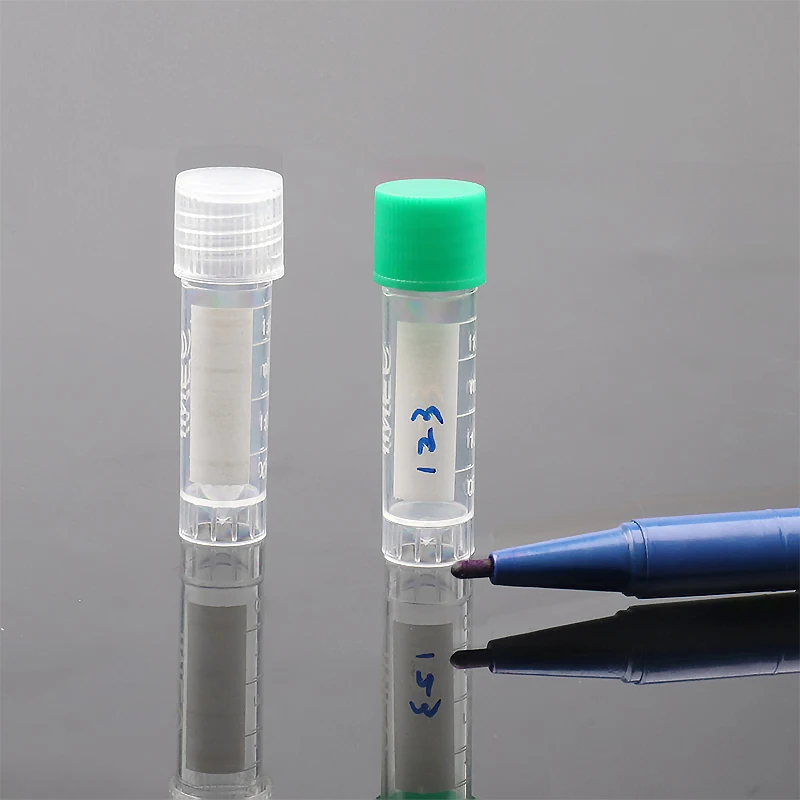 500pcs/lot 1.8ml Graduated Lab Using Plastic Sample Cryovial Freezing Tube with Silicone Gasket