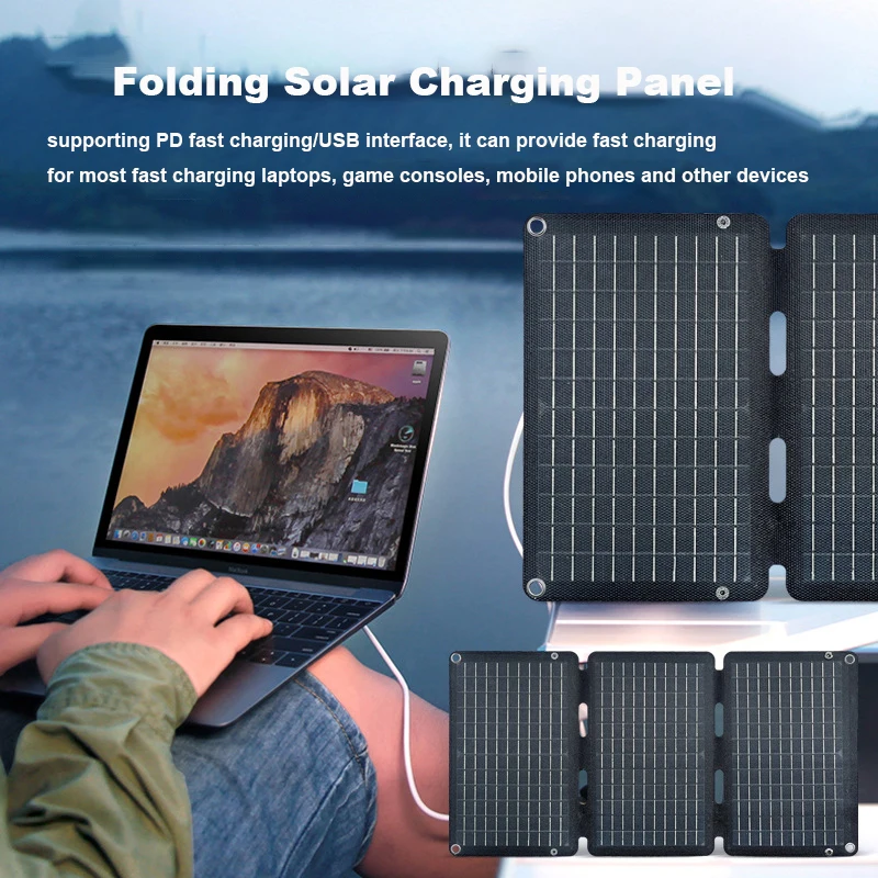 150W Foldable Solar Panel 18V 5V DC USB Type-C Solar Charging Panel Complete Kit Powerful Solar Panels for Outdoor Power Station