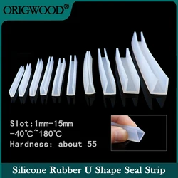 1M Silicone Rubber U Shape Seal Strip Solid Gasket Soft Window Car Door Shower Frameless Glass Edge Weatherstrip Protect