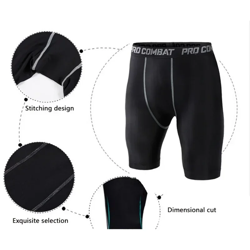 Sports Shorts Men Gym Compression Under Base Layer Shorts Athletic Mens Quick Drying Skinny Riding 3XL Skinny Fitness Short