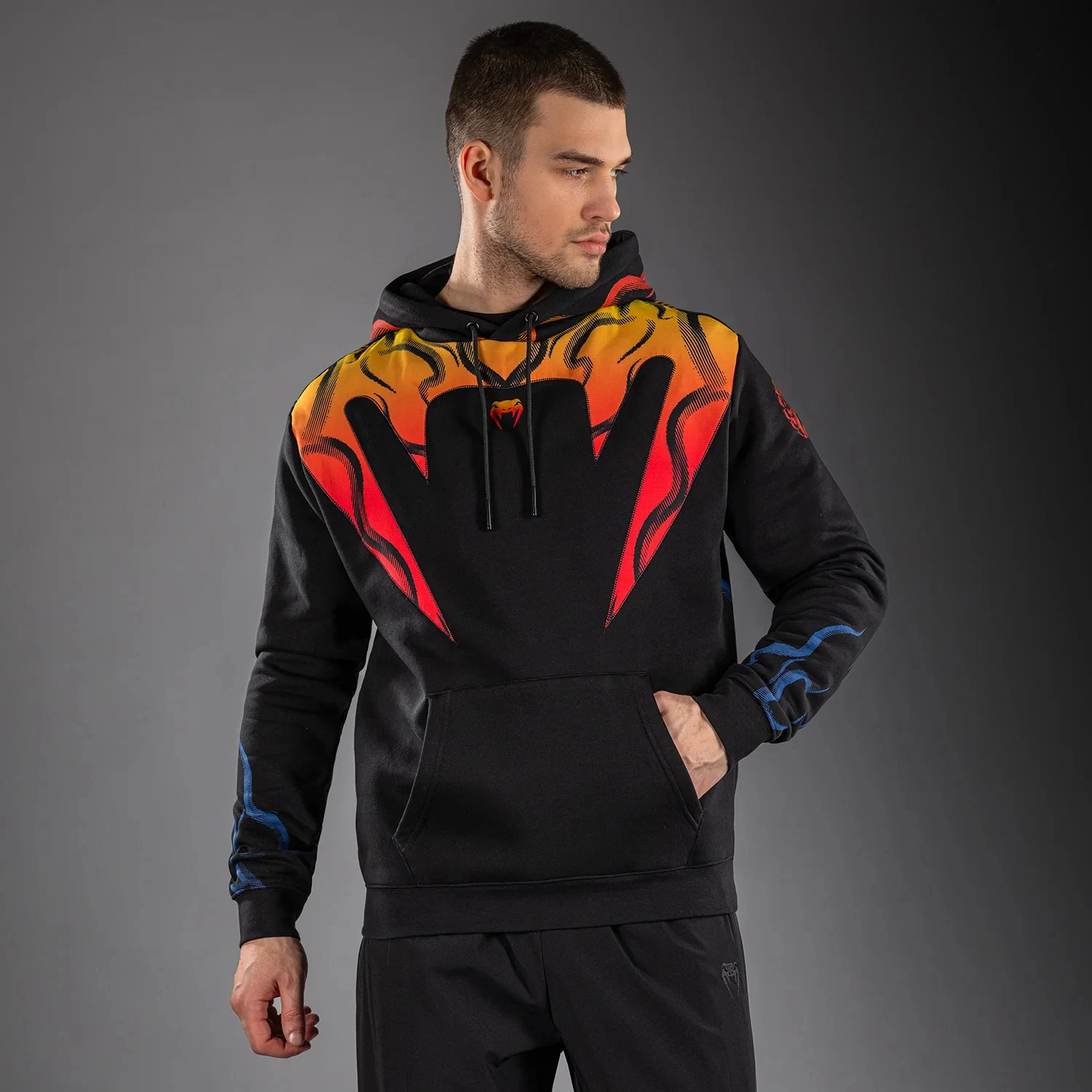 2026 New Hot Sports Venum x TEKKEN 8 Hoodie Men Red Boxing Training Pullover Hooded Sweatshirt MMA Fight Sports Casual Top