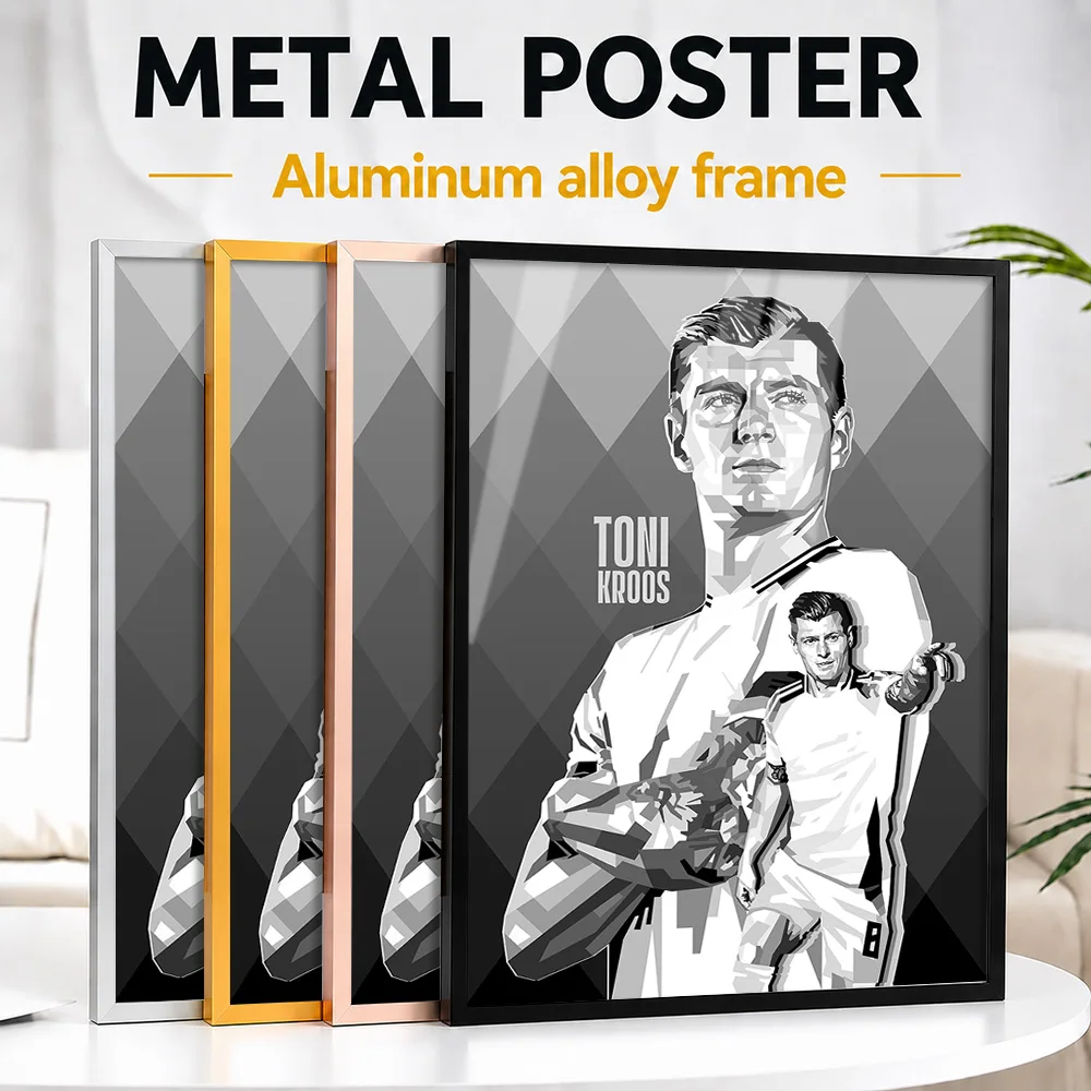 Toni Kroos Germany Fan Metal Poster With Aluminum Alloy Frame Customized Illustrated Wall Art For Home Office And Games Room