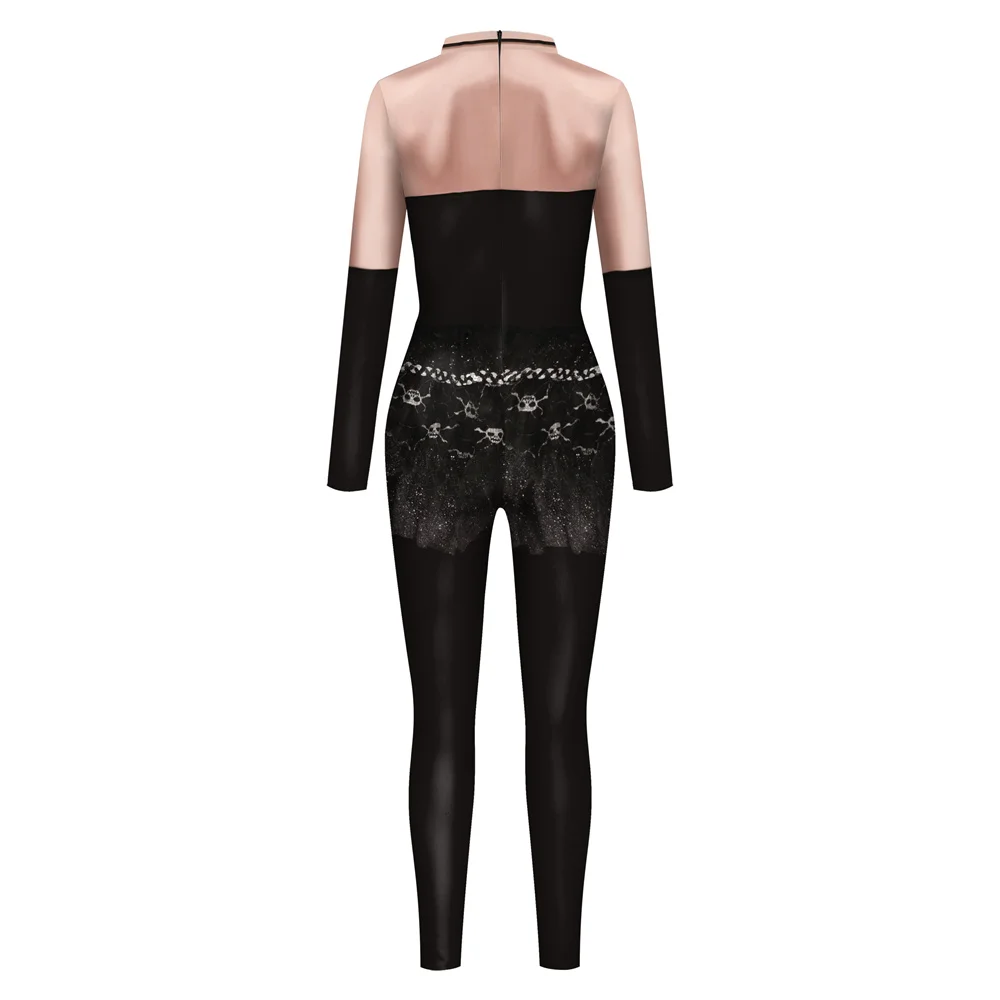 IOOTIANY Teufelsanzug mit Totenkopf-Print, Cosplay-Kostüm, sexy Bodysuit für Damen, Karnevalsparty, Halloween-Festivalkostüm 2026 – Detail 8