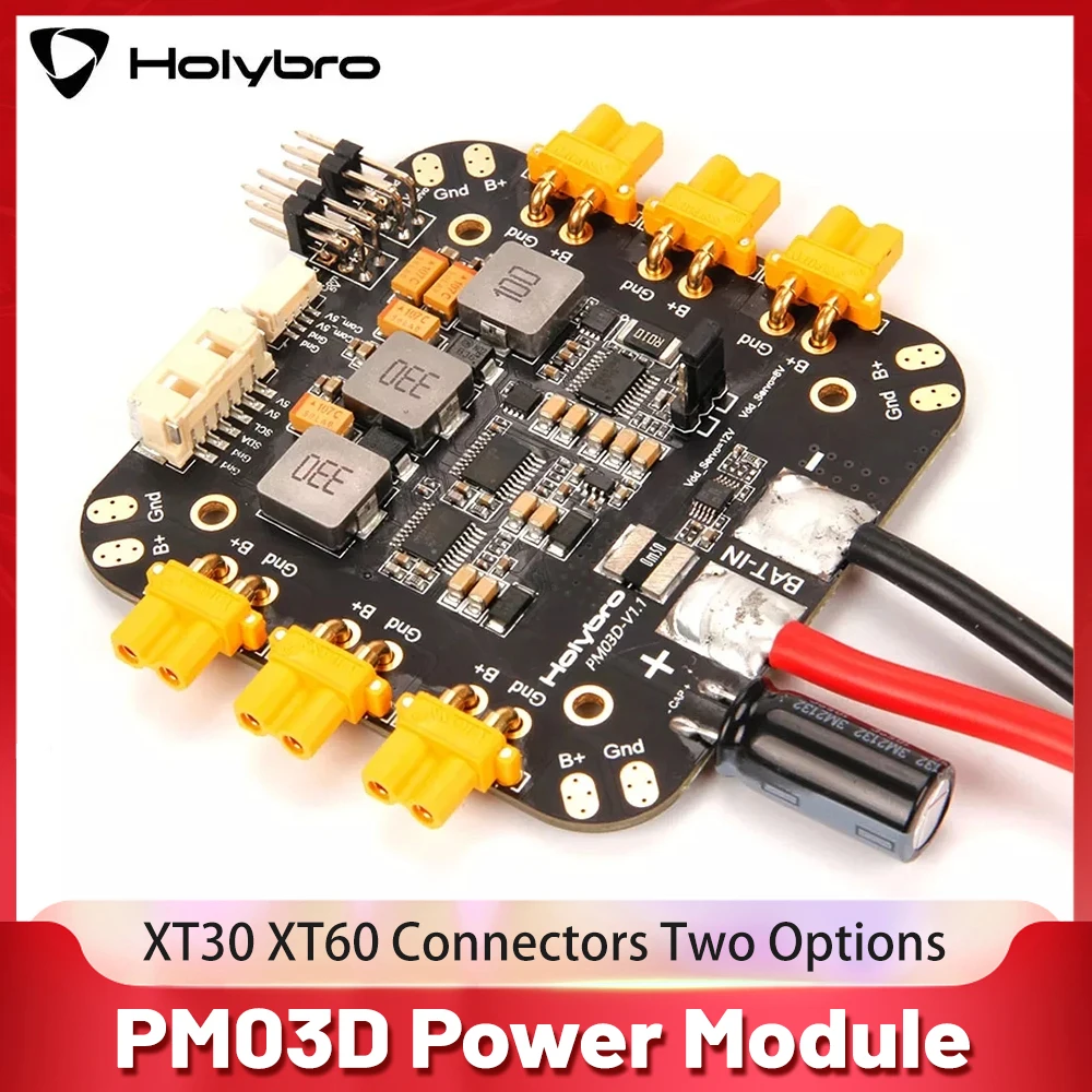 

Holybro PM03D Power Module XT30 XT60 6S Compatible to Flight Controller Uses I2C Power Monitor for X500 Multirotor Pixhawk 5X