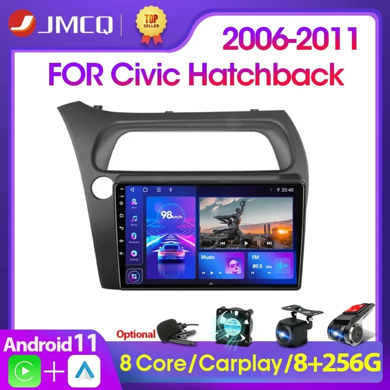 

JMCQ 2Din Android11 Car Radio Multimidia Video Player Car Stereo For Honda Civic Hatchback 2006-2011 Carplay 2 din dvd Head Unit