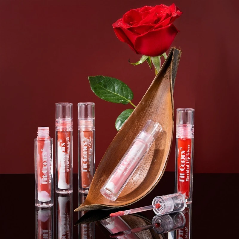 대리석 립 글로스 미러 샤인 피니쉬 수분 공급 립 케어 고발색 쉬운 적용 비점착성 립 스테인 일상용