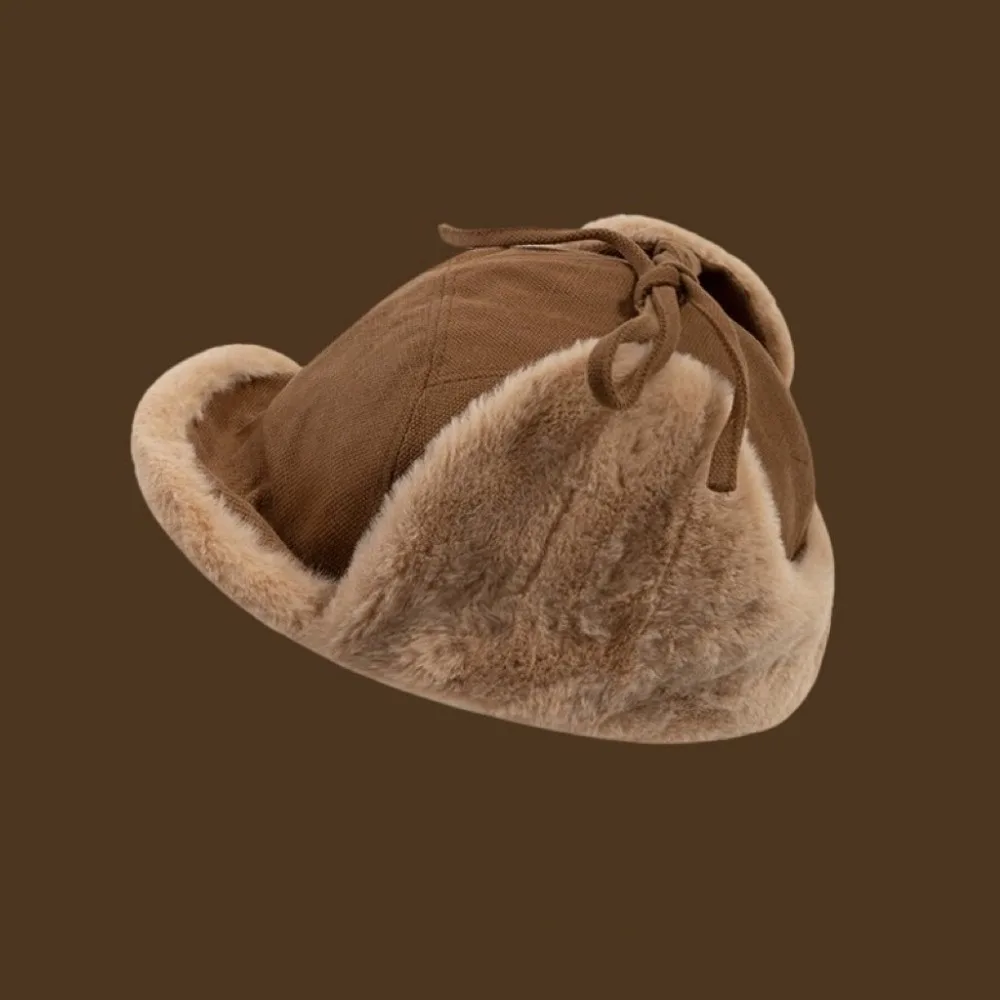 

Повседневная зимняя шапка из искусственного меха, толстая шапка-ушанка из овечьей шерсти, теплая шапка-бомбер, зимний сезон для мужчин и женщин