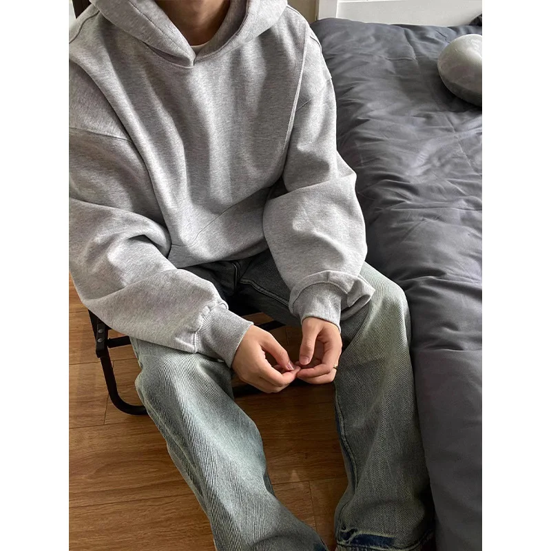 

Mens With Hat Hoodies Korean Style Man Hip-Hop Dragons Air Leather Plus-Size Academia Autumn Unique Crewneck Abstract Elegant BF