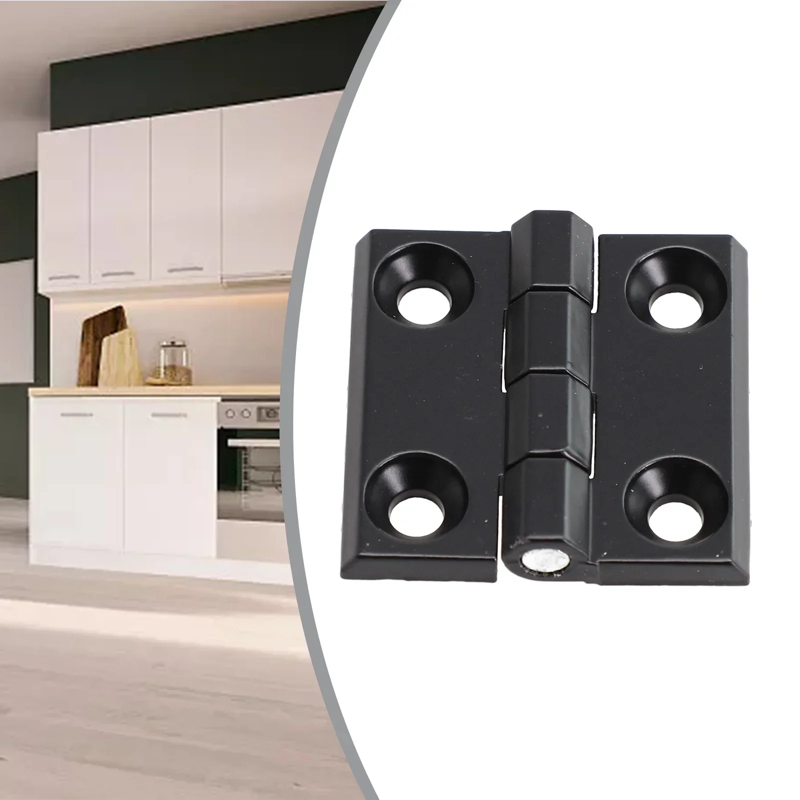 1/2pc Hinge 40x40/50x50/60x60mm  Zinc Alloy Black Door Hinges Cabinet Aluminium Box Backflap Shed Door Hardware Repalce Part