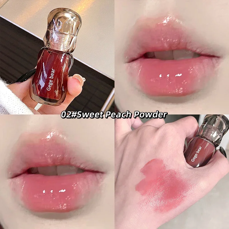 Jelly Mirror Lip Glaze Non-stick Lip Tint Lasting Cosmetic Liquid Moisturizing Water Bomb Crystal Lipstick Korean Glass Gloss