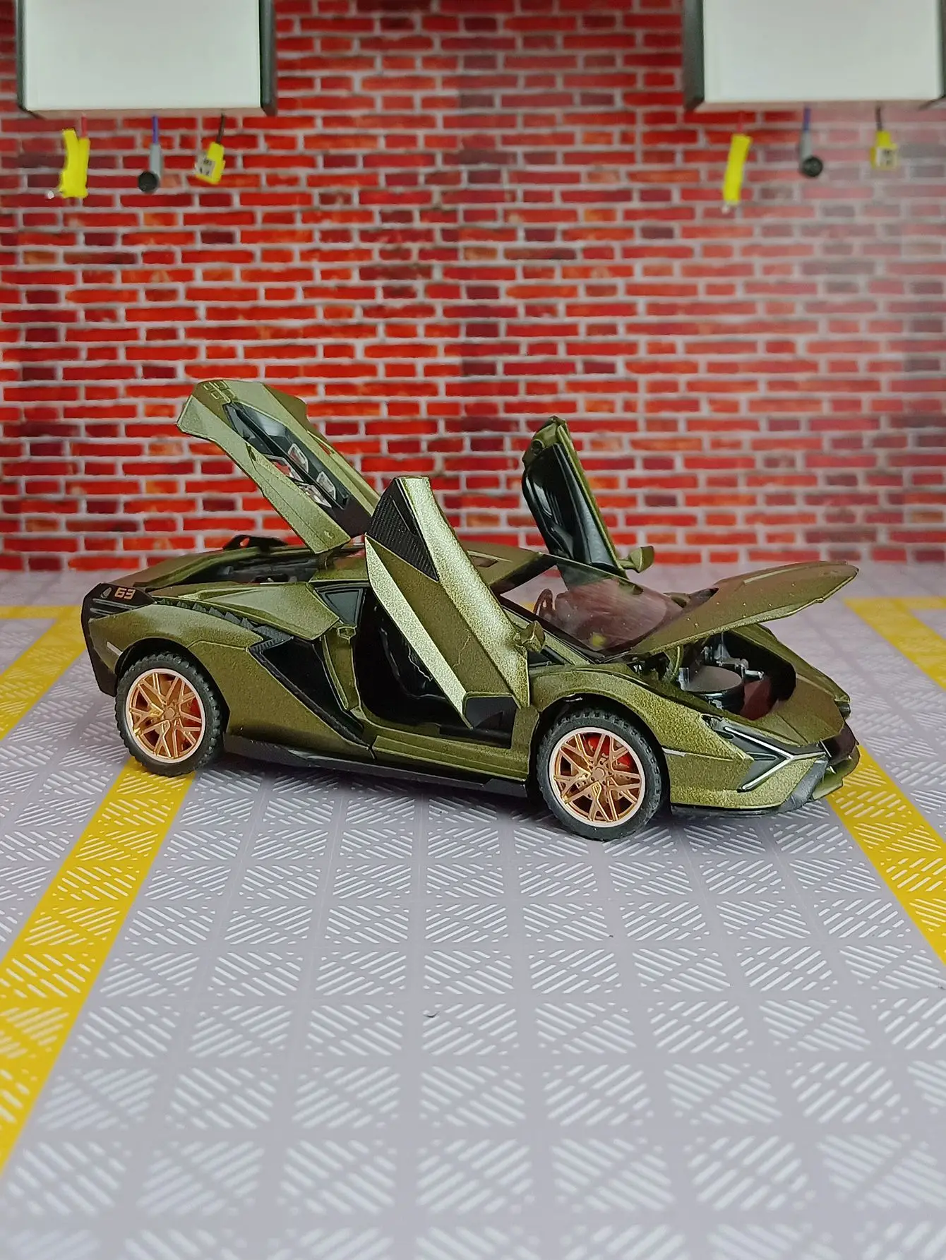 1:32 Lamborghini sian Sportwagen High Simulation Druckguss Metalllegierung Modell Auto Sound Licht zurückziehen Sammlung Kinder