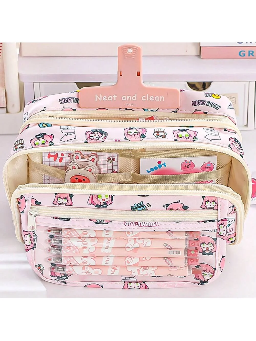 Bview Art Astuccio per matite elegante e di grande capacità per la scuola - Simpatico organizer con custodia dal nuovo design per ragazzi e ragazze