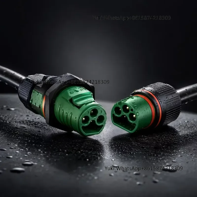 Circular IP67 Waterproof 300V 15A Connector Self Locking Power Signal Hybrid Male Female Kit Industrial Automation E-Bike