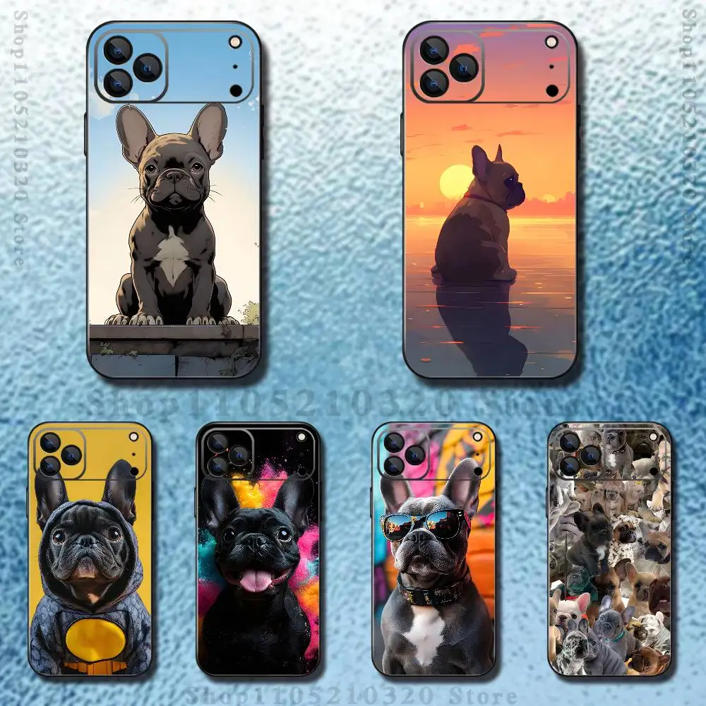 

French Bulldog Dog Pet Phone Case For iPhone 17,16,15,14,13,12,11,Pro,Max,Plus,E,Air,Mini Protective TPU Cover