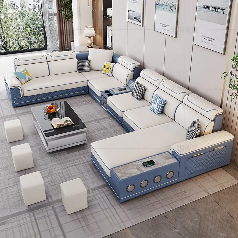 Nordic Luxury Living Room Sofas Designer Futon Puffs Multifunctional Living Room Sofas Floor Sectional Divano Trendy Furniture