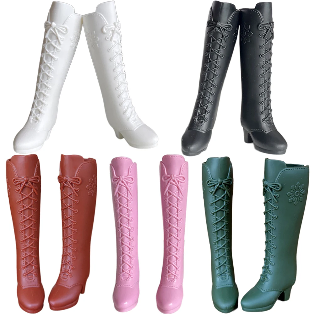 

5 Pairs 30 CM Female Doll Shoes Fit Foot Length 2 CM Fashion Doll Long Knees Boots 11.5 Inch Dolls Accessories Toys