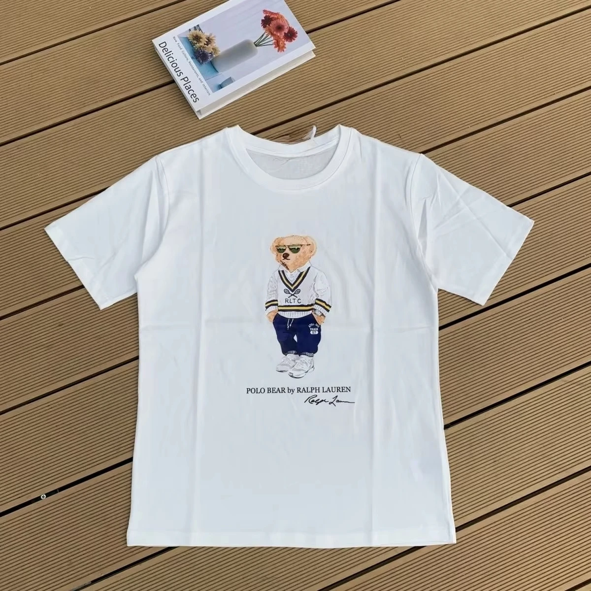 

25ss новые мужские и женские повседневные модные футболки из чистого хлопка с короткими рукавами для пар с круглым вырезом, куклы-медведи, летние свободные принты