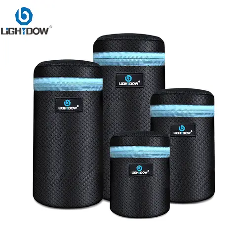 Lightdow Camera Lens Bag Polyester Pouch Portable Carry Lens Bag for Canon Nikon Sony Pentax Fujifilm DSLR Camera Lenses