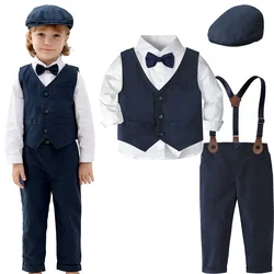 Boys Easter Outfit Baby Wedding Suit Infant Birthday Party Gift Formal Clothes Kids Gentelman Clothing Toddler Winter Set