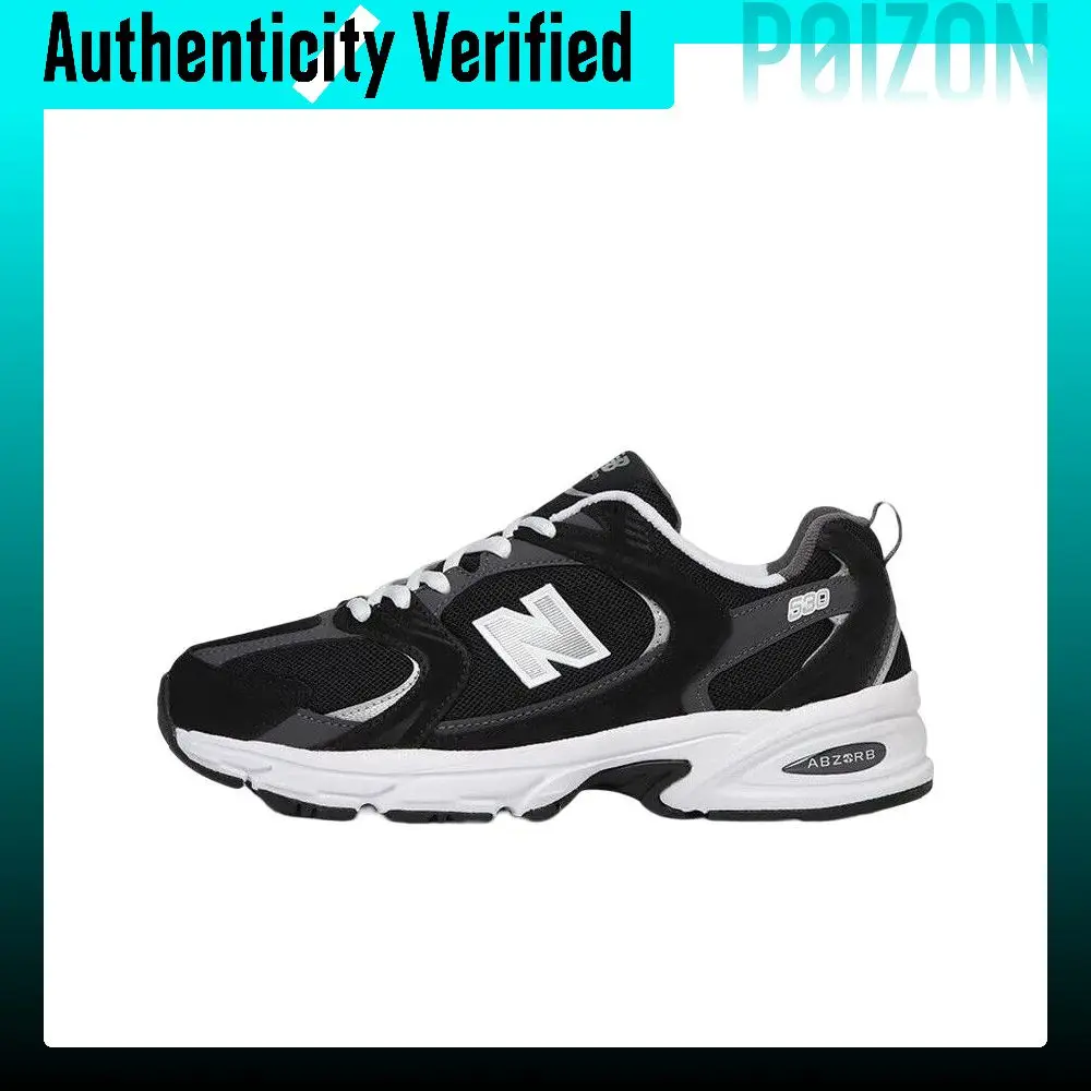 New Balance NB 530, Zapatillas Deportivas Casuales de Caña Baja Resistentes a la Abrasión para Viajes Urbanos y Correr, Unisex, Negro y Blanco, MR530CC