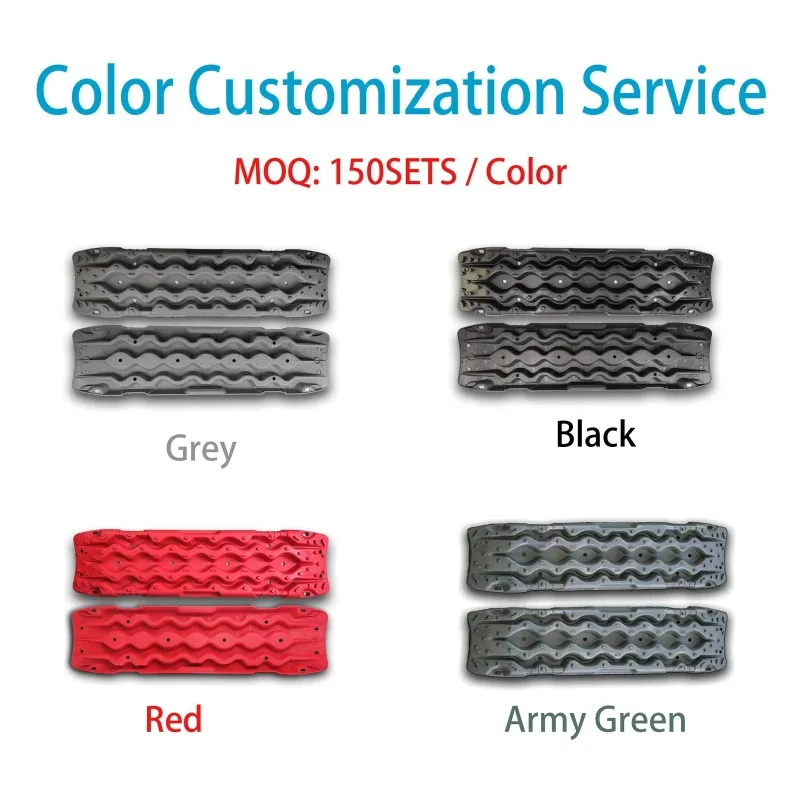 4WD Off‑Road Tire Recovery Traction Ladder, Heavy‑Duty Red Nylon Board For Mud Sand Snow Vehicle Emergency Escape