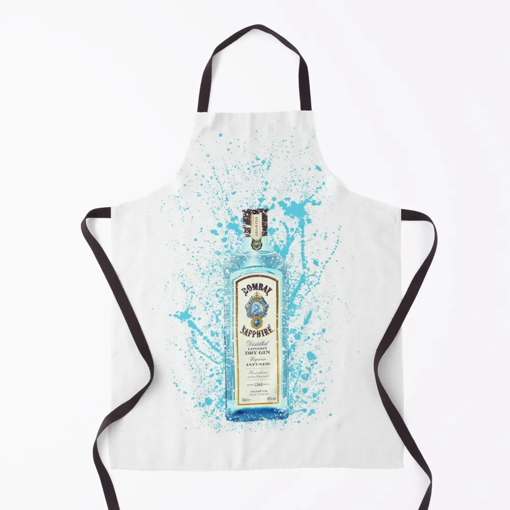 

Bombay Sapphire Gin Apron Customizable with personal logo Chef Accessory professional hairdresser Apron