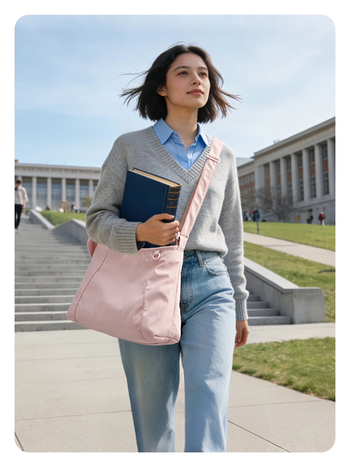 BAGSMART Damen-Umhängetasche mit großem Fassungsvermögen, lässige Schulterhandtasche, wasserdichte Reisetasche, multifunktionale Schultertasche für Übernachtungen – Detail 16