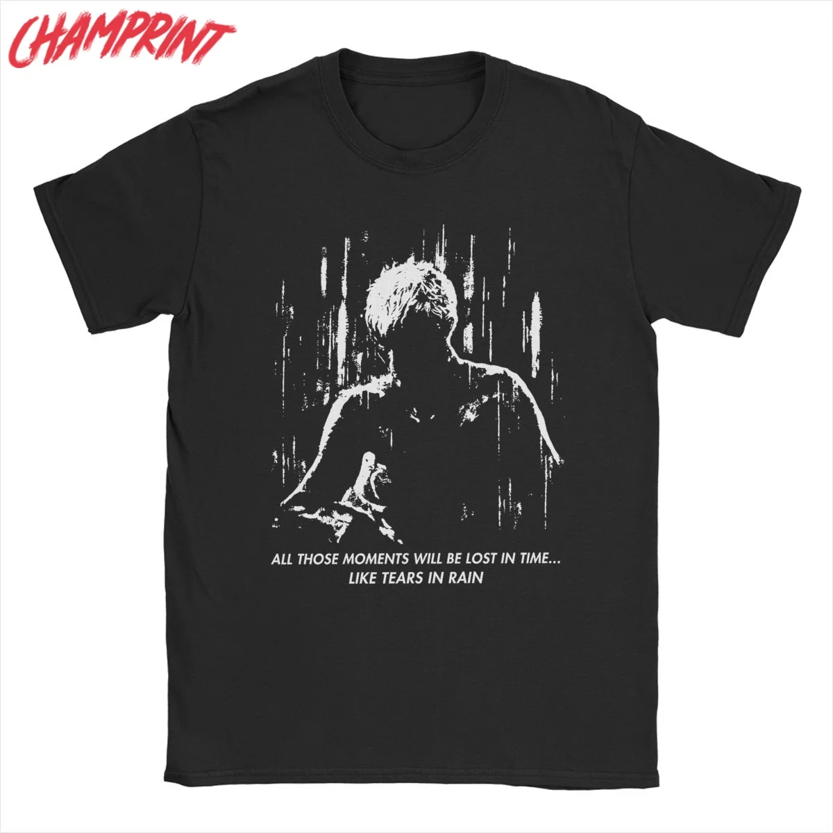 Blade Runner Like Tears In Rain Men T Shirts Vintage Tees Short Sleeve Round Collar T-Shirts Pure Cotton Party Clothes