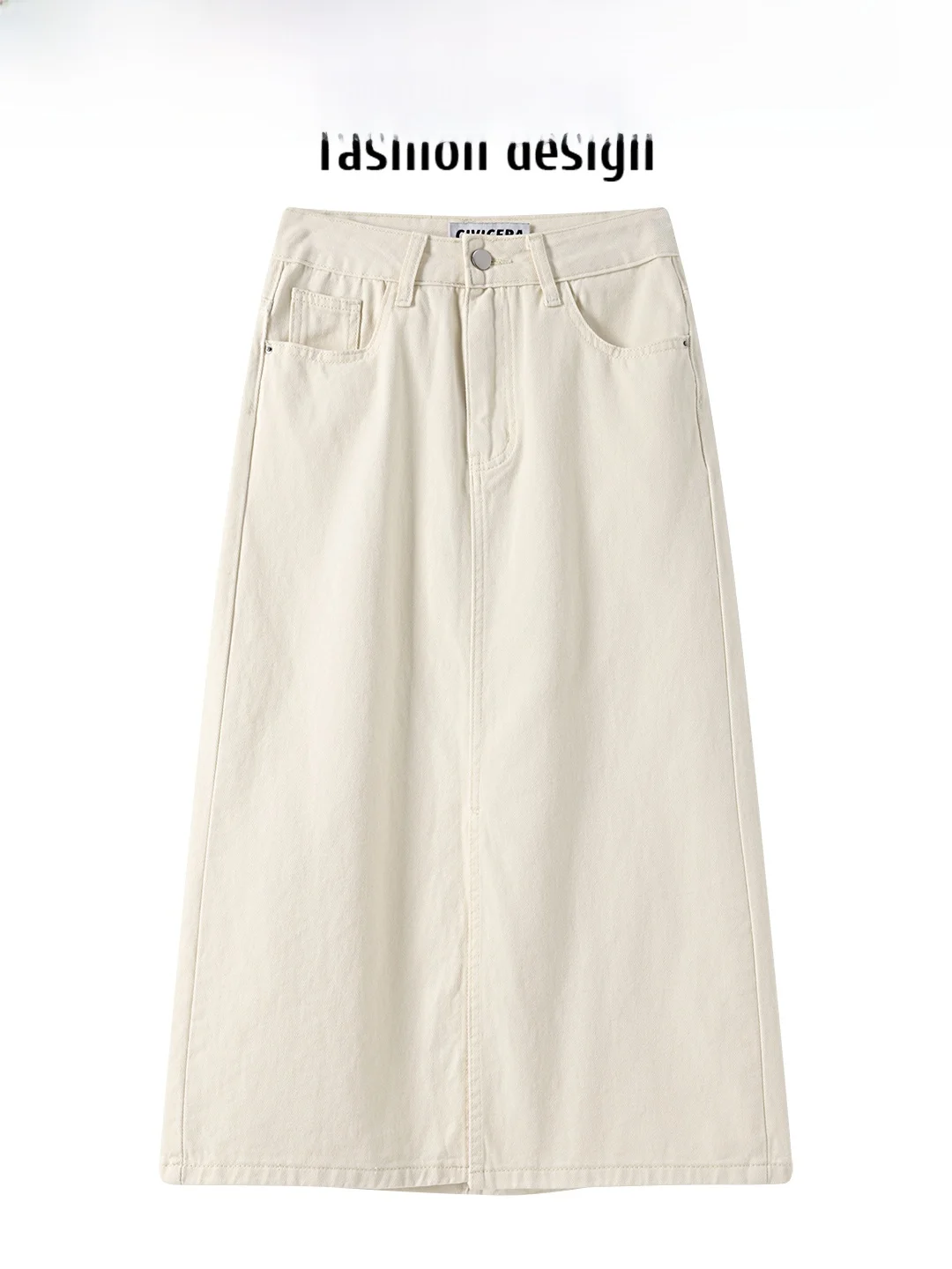 

CIVICERA American Retro Versatile Personali Denim f-length Skirt Women's Spring Summer High Waist Slimming Casual A-line...
