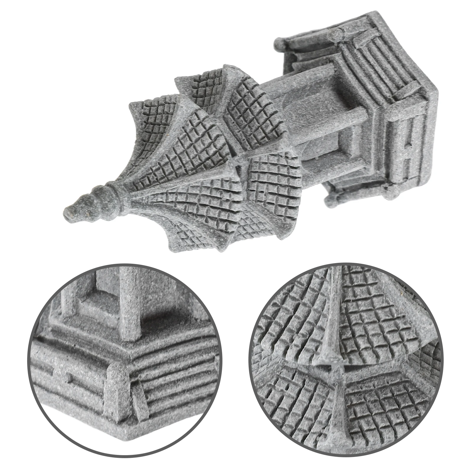 

Realistic Miniature Pagoda Statue Stone Crafted Garden Decoration Durable Outdoor Zen Landscape Accessory Simulation Pavilion