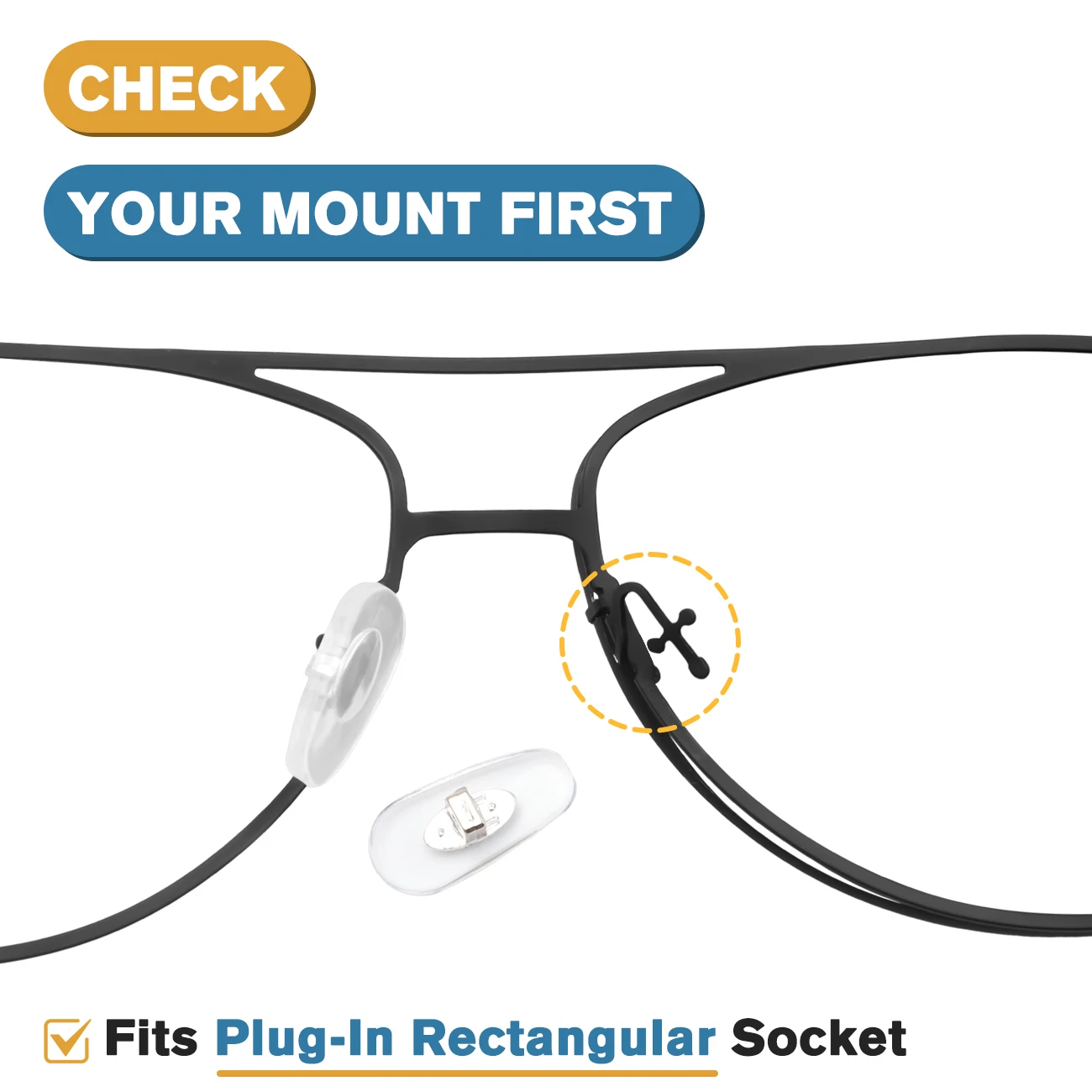 Value Pack Universal Nose Pads Nosepiece Replacement for Ray-Ban RB4263 RB8052 RB8054 RB3534 RB3536 Eyeglasses