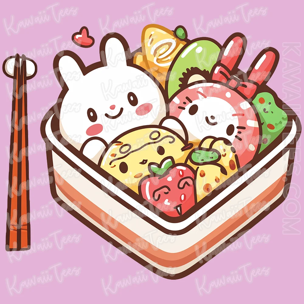 Kawaii Bento Box Tee | Food Graphic Tees | kawaiitees.com