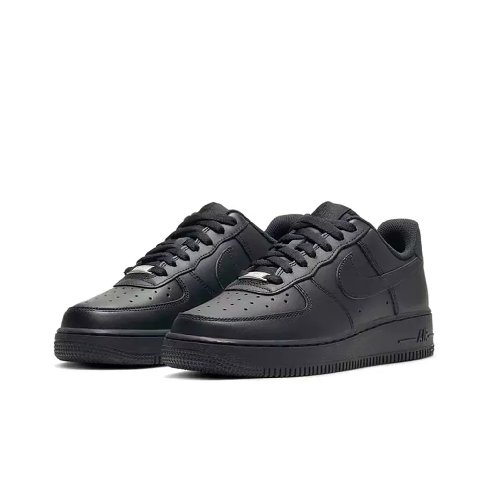 

Модные низкие кроссовки Nike Air Force 1, кожаные, чисто черные, мужские и женские классические износостойкие кроссовки DD8959-001