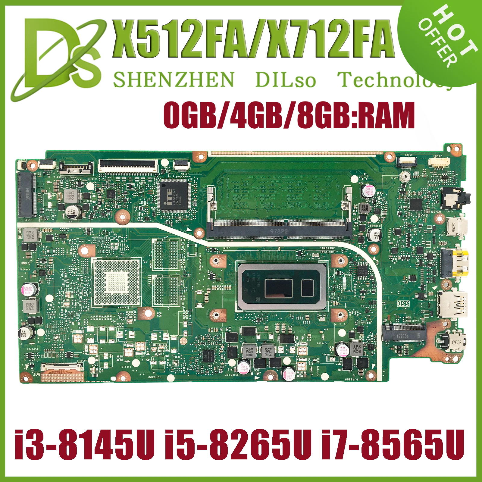 

Материнская плата KEFU Материнская плата ASUS X512FA F512FA K512FA V512FA S512FA A512FA A712FA S712FA X712FA X712FA X712FA V5000F для ноутбука