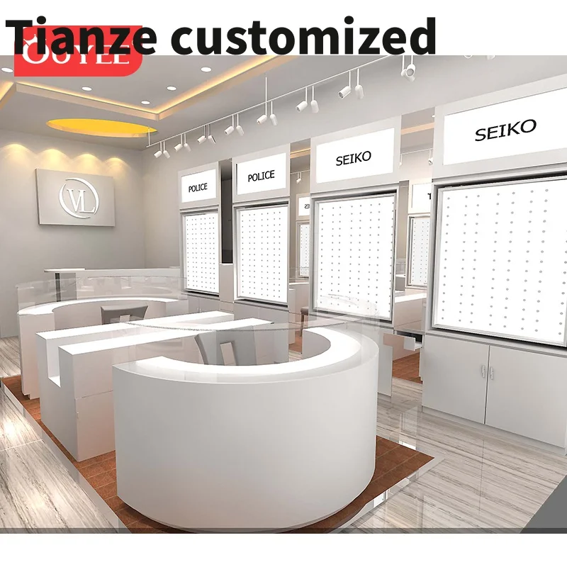 

Customized-Decoration Idea Wall Mounted Sunglass Display Rack Eyeglass Display Showcase Design Best Optical Store Design