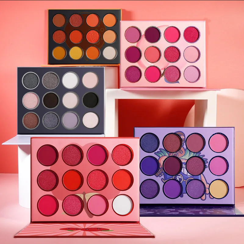 12-Color Fruit Series Eyeshadow Palette Pearlescent Matte Finishes Easy Apply Smoky Makeup Look Beauty Cosmetics