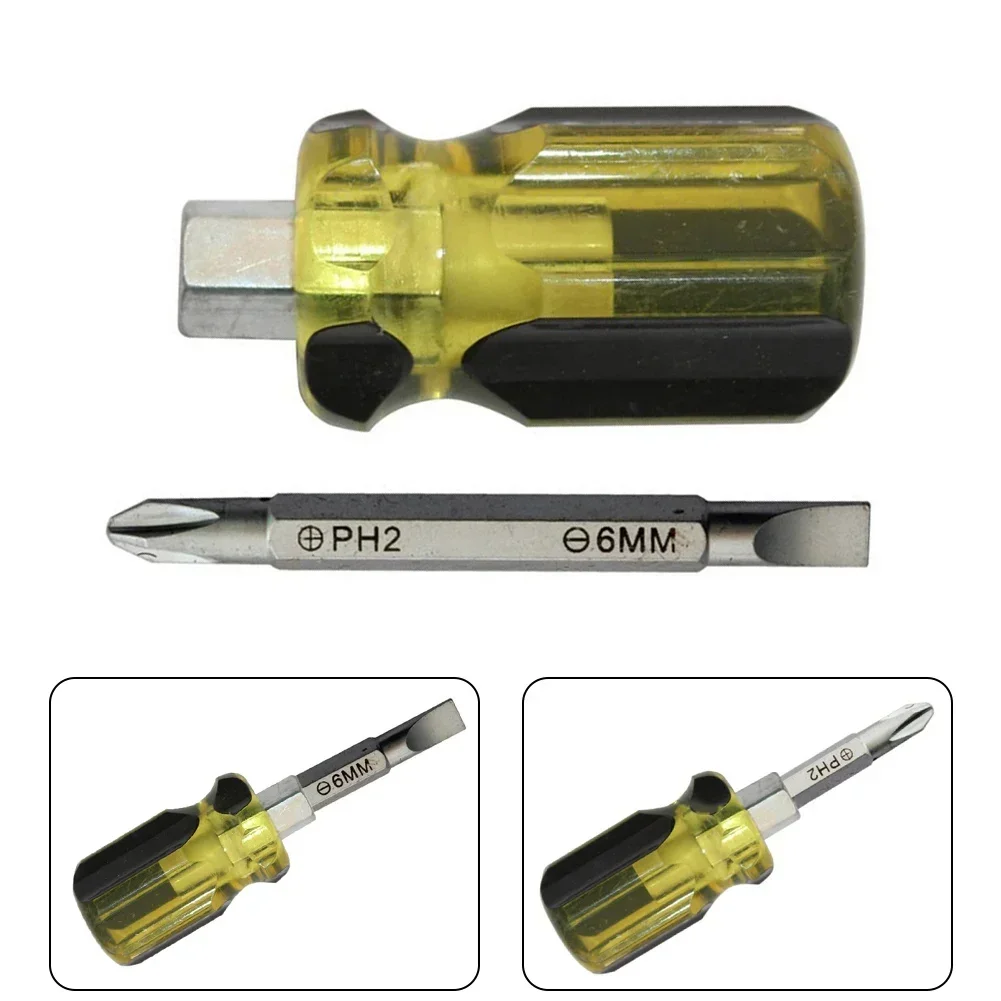 Dual Purpose Screwdriver Screwdriver Dual Interchangeable PH2 SL6 Chrome Vanadium Steel Card Insertion Packaging