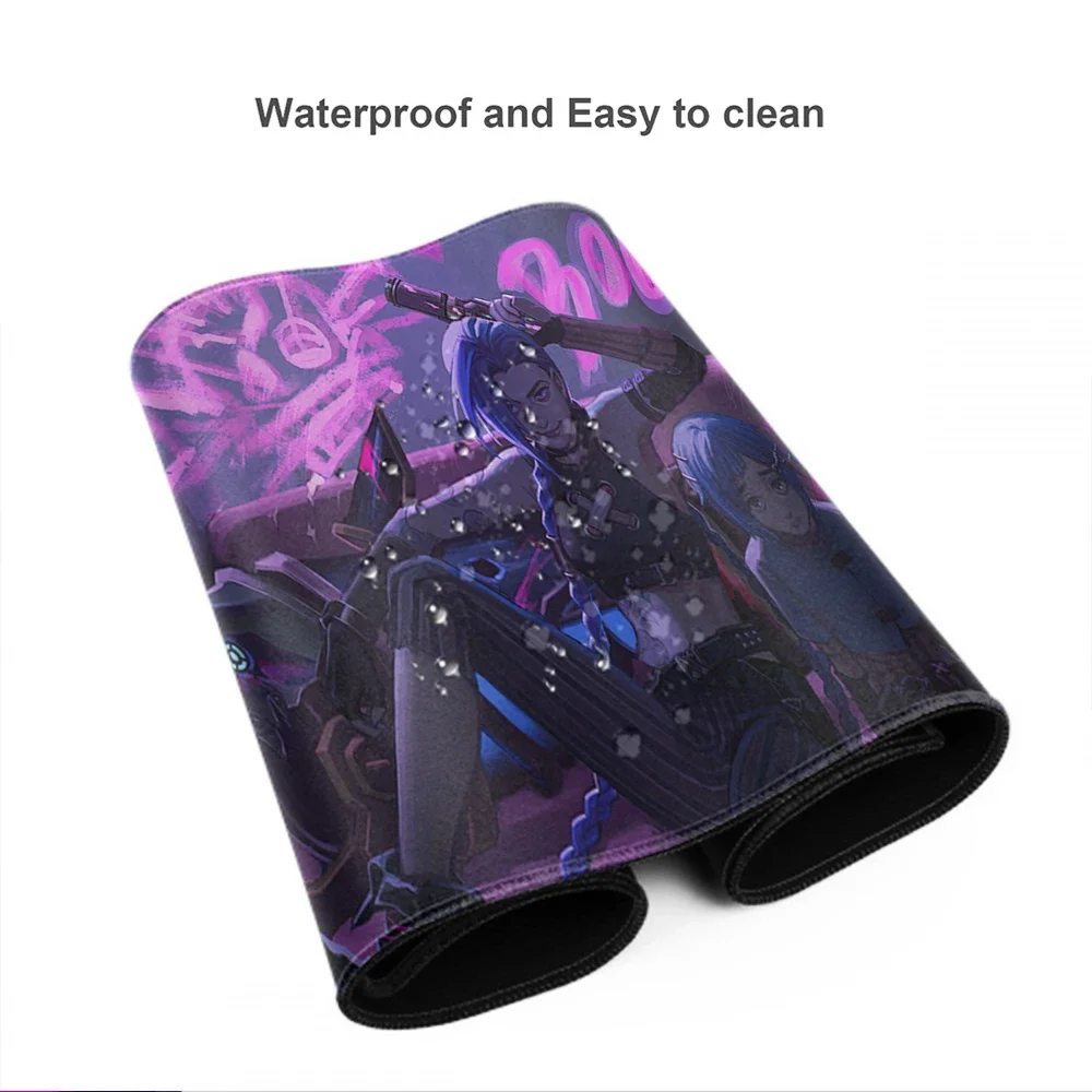 Mouse Pad Gamer Arcane Desk Mat Large Mousepad Gamer Accessories PC Computer Keyboard Desk Pad ALeague of Legends Jinx Rubber