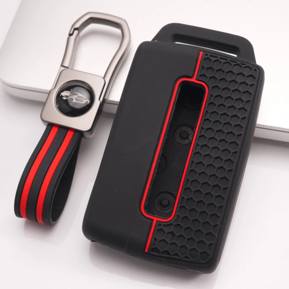 Silicone Key Cover With Lanyard For Jeep Grand Cherokee Wrangler Compass Patriot Cherokee Renegade Commander Gladiator Liberty